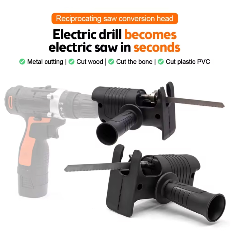 Reciprocating Saw Attachment Drill - ملحق أداة معدلة للمثقاب الكهربائي المحمول