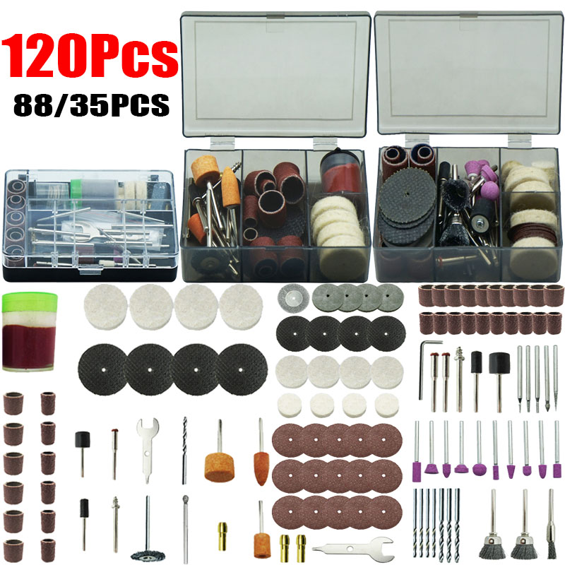 Cordless Rotary Tool Kit Accessories - 35/88/120 قطعة مجموعة ملحقات الحفر الصغيرة
