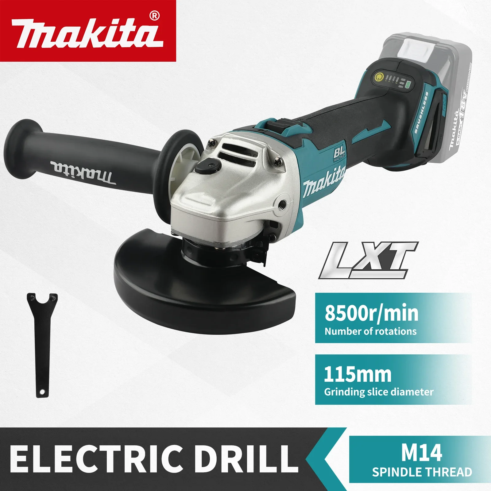 Brushless Angle Grinder Battery Powered - جلاخة زاوية كهربائية بدون فرشاة تعمل