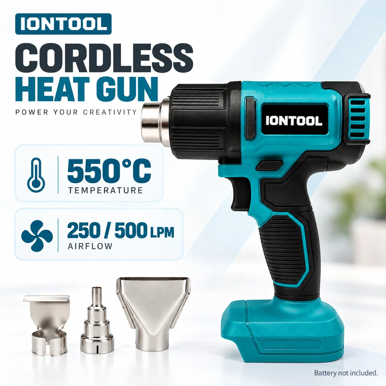 Cordless Heat Gun For Shrink Tubing - مسدس حراري لاسلكي من IONTOOL 550