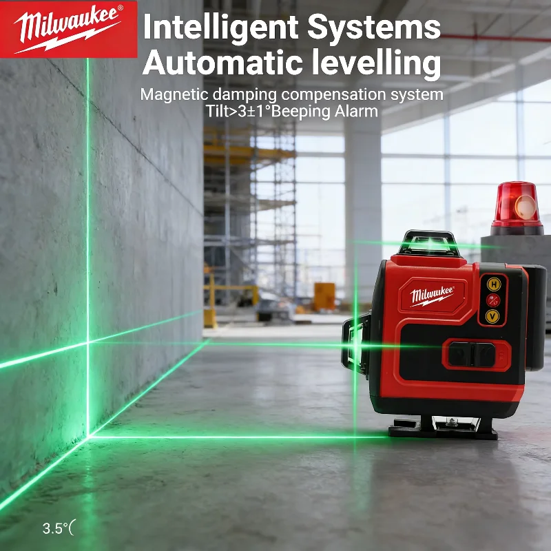 Laser Level 16 Lines 4D Green - جهاز ليزر ميلووكي 4D أصلي بـ
