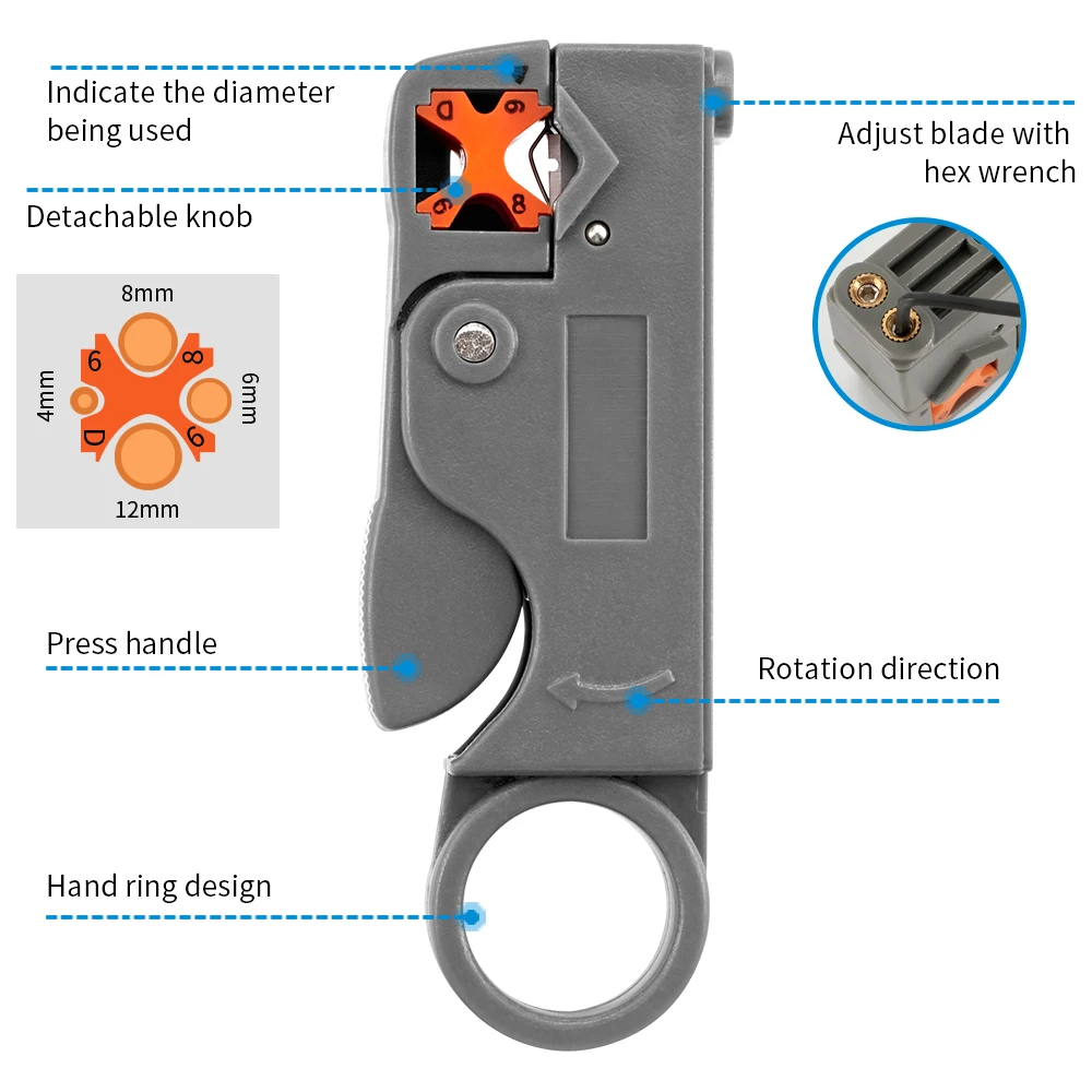 أداة تجريد الأسلاك الدوارة، كم - مراجعة Automatic Wire Stripper Cutter وسعره