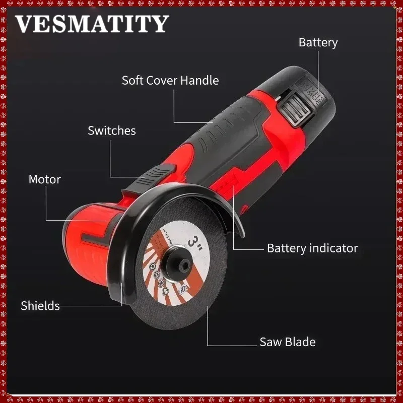جلاخة زاوية صغيرة كهربائية بدو - مراجعة Brushless Angle Grinder Battery Powered وسعره