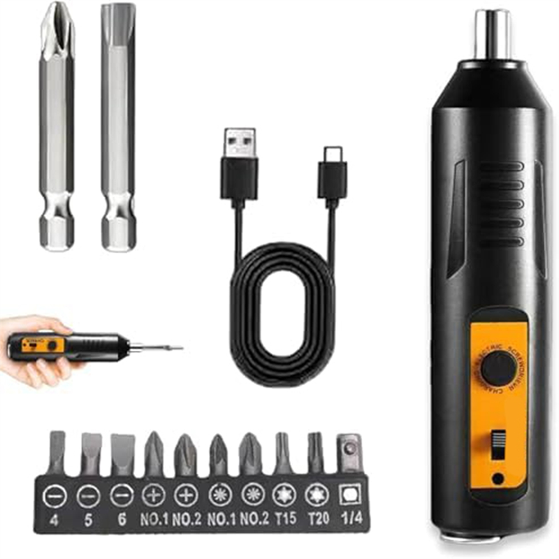 J1UL1N مفك كهربائي، مجموعة أدو - مراجعة Electric Screwdriver Rechargeable Usb وسعره