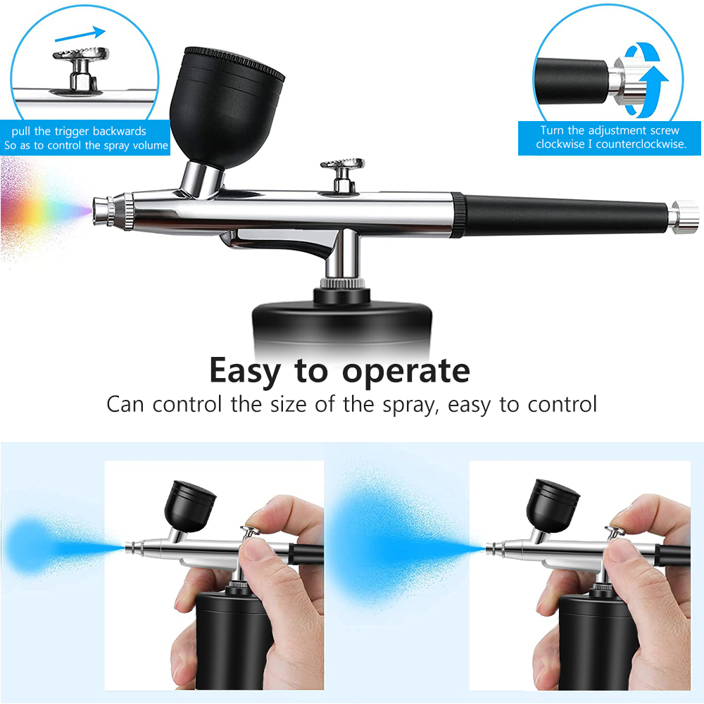 مجموعة فرشاة رش صغيرة قابلة لإ - مراجعة Airbrush Kit With Mini Compressor وسعره