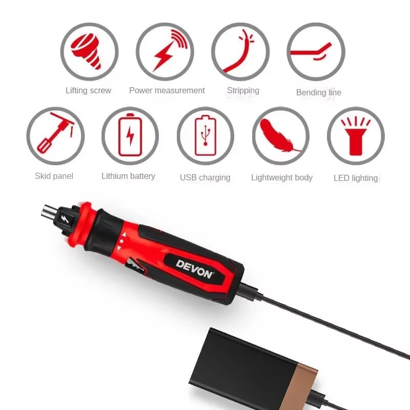 مجموعة مفكات كهربائية صغيرة 4V - مراجعة Electric Screwdriver Rechargeable Usb وسعره