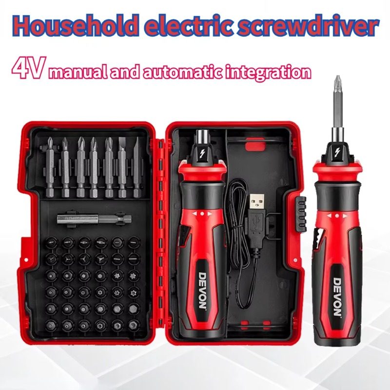 مجموعة مفكات كهربائية صغيرة 4V - مراجعة Electric Screwdriver Rechargeable Usb وسعره
