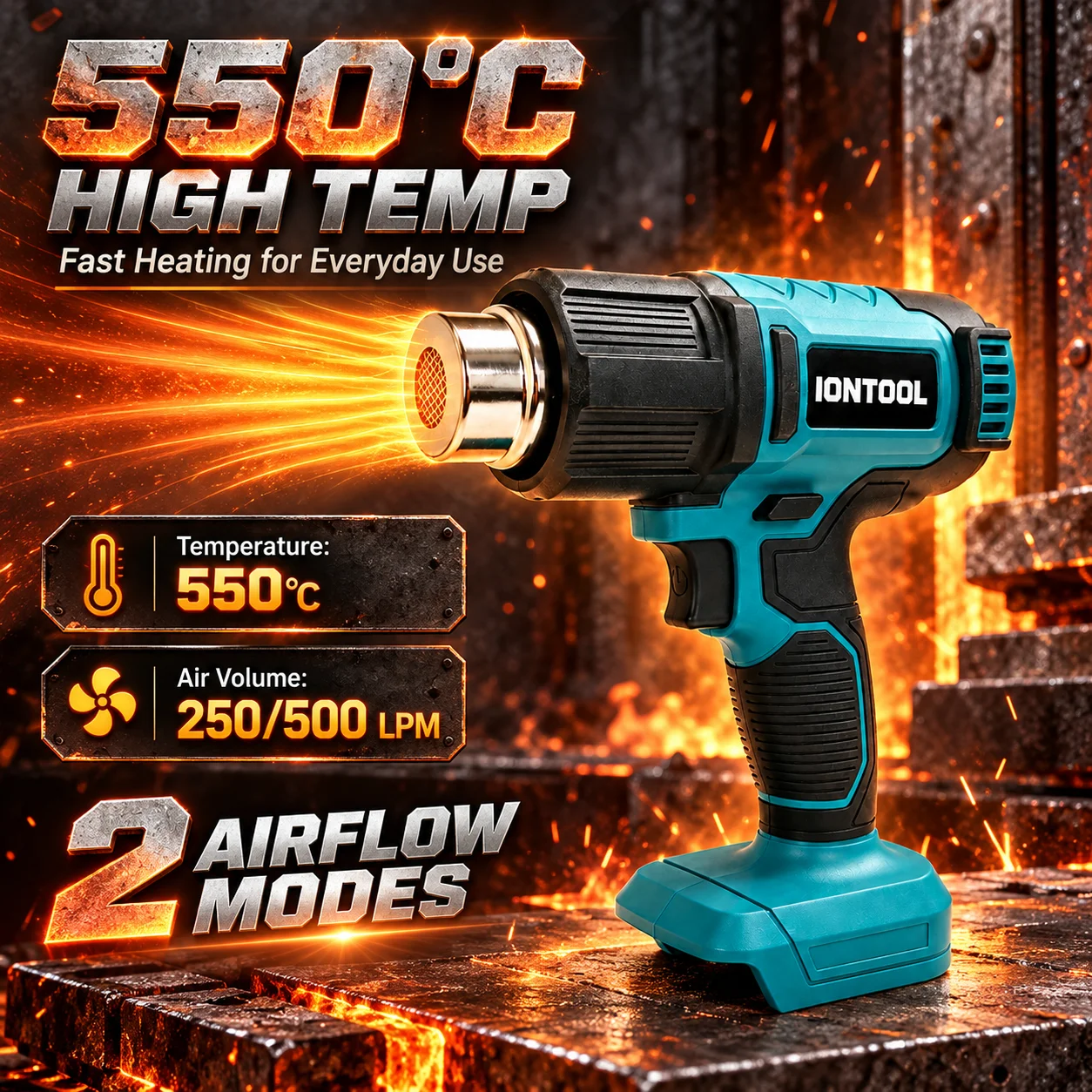 مسدس حراري لاسلكي من IONTOOL 5 - مراجعة Cordless Heat Gun For Shrink Tubing وسعره