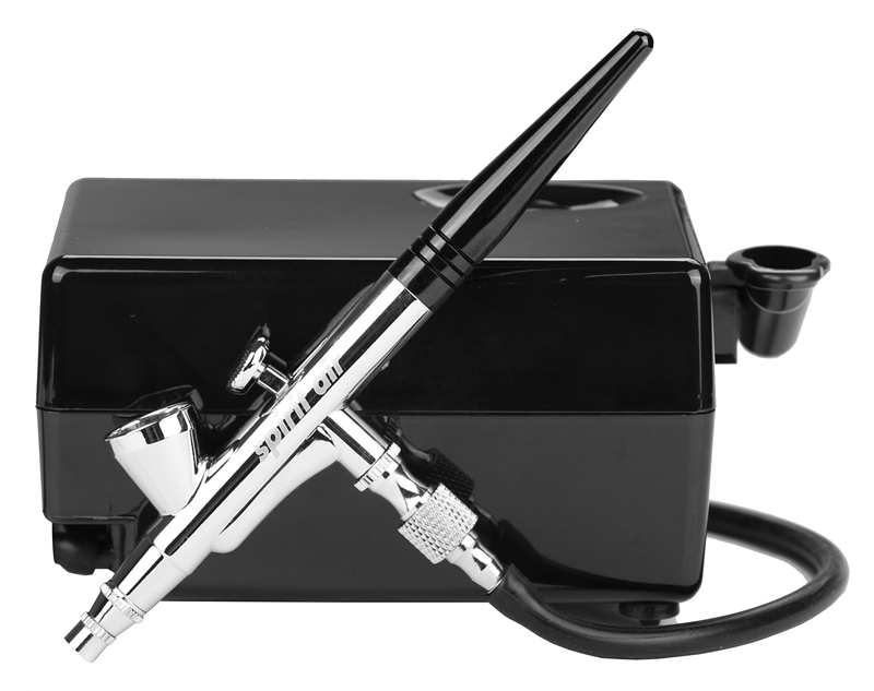 طقم فرشاة هوائية احترافية BT-1 - مراجعة Airbrush Kit With Mini Compressor وسعره