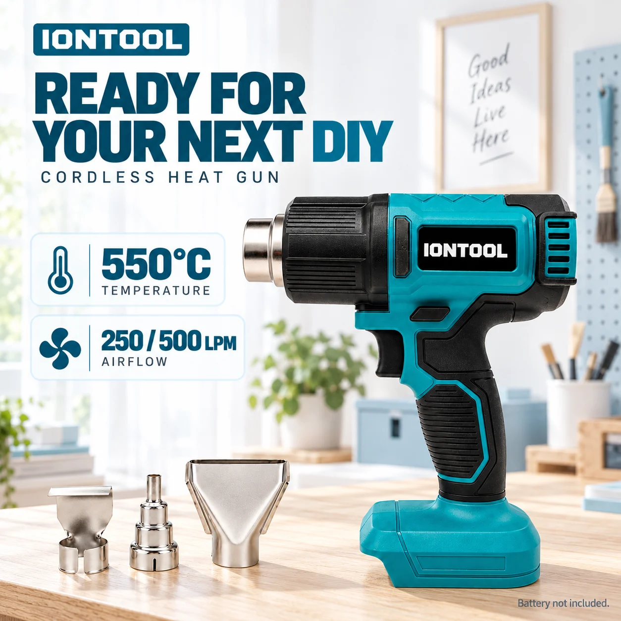 مسدس حراري لاسلكي من IONTOOL 5 - مراجعة Cordless Heat Gun For Shrink Tubing وسعره