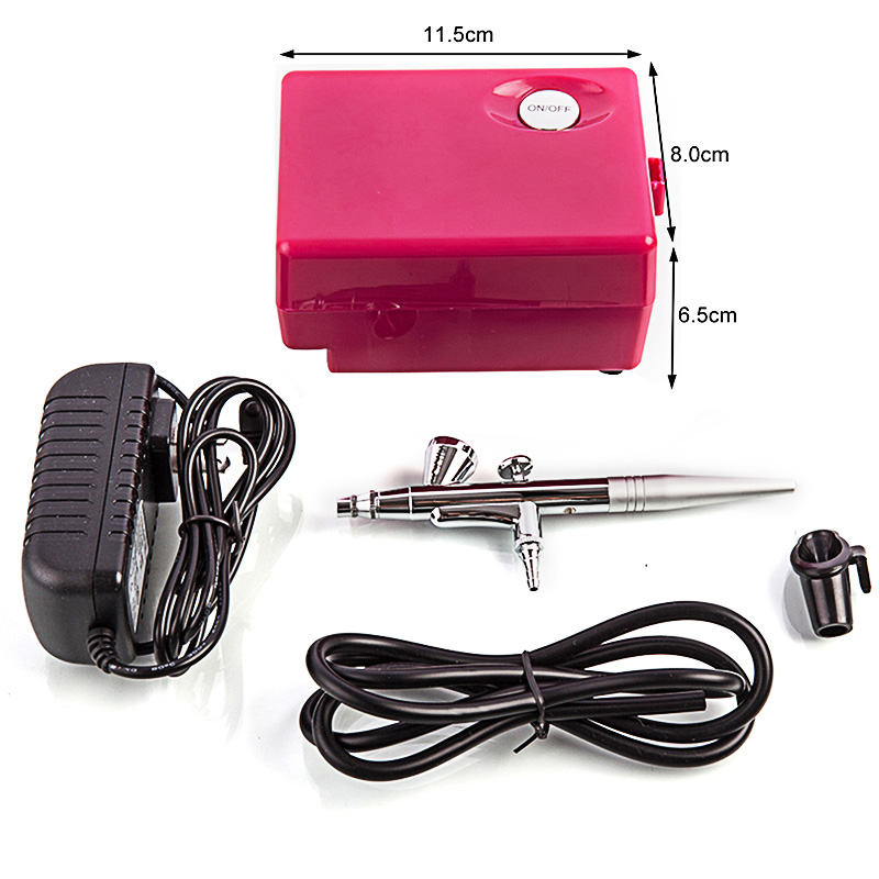 المحمولة BT16 البخاخ ماكياج لل - مراجعة Airbrush Kit With Mini Compressor وسعره