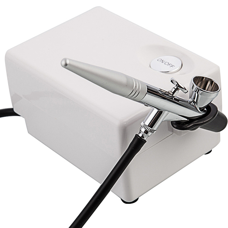 المحمولة BT16 البخاخ ماكياج لل - مراجعة Airbrush Kit With Mini Compressor وسعره