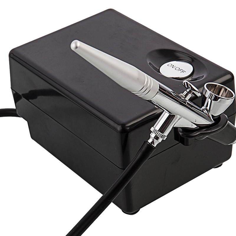 المحمولة BT16 البخاخ ماكياج لل - مراجعة Airbrush Kit With Mini Compressor وسعره
