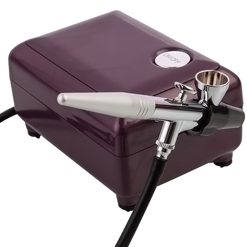 المحمولة BT16 البخاخ ماكياج لل - مراجعة Airbrush Kit With Mini Compressor وسعره