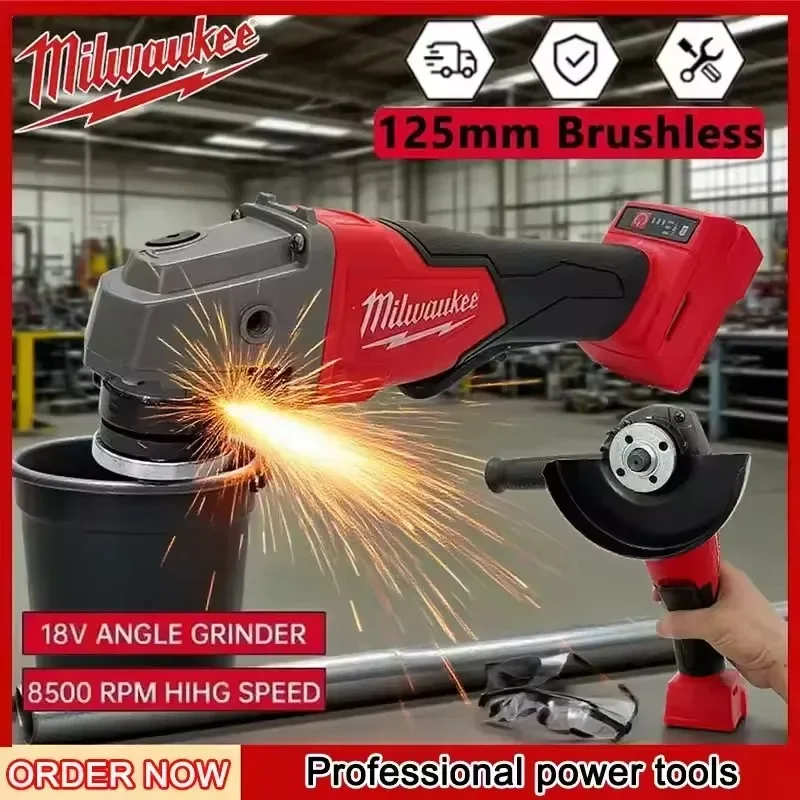 جديد أصلي من ميلووكي، ماكينة ج - مراجعة Brushless Angle Grinder Battery Powered وسعره