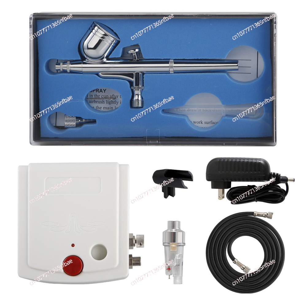 طقم ضاغط هواء صغير محمول مع خا - مراجعة Airbrush Kit With Mini Compressor وسعره