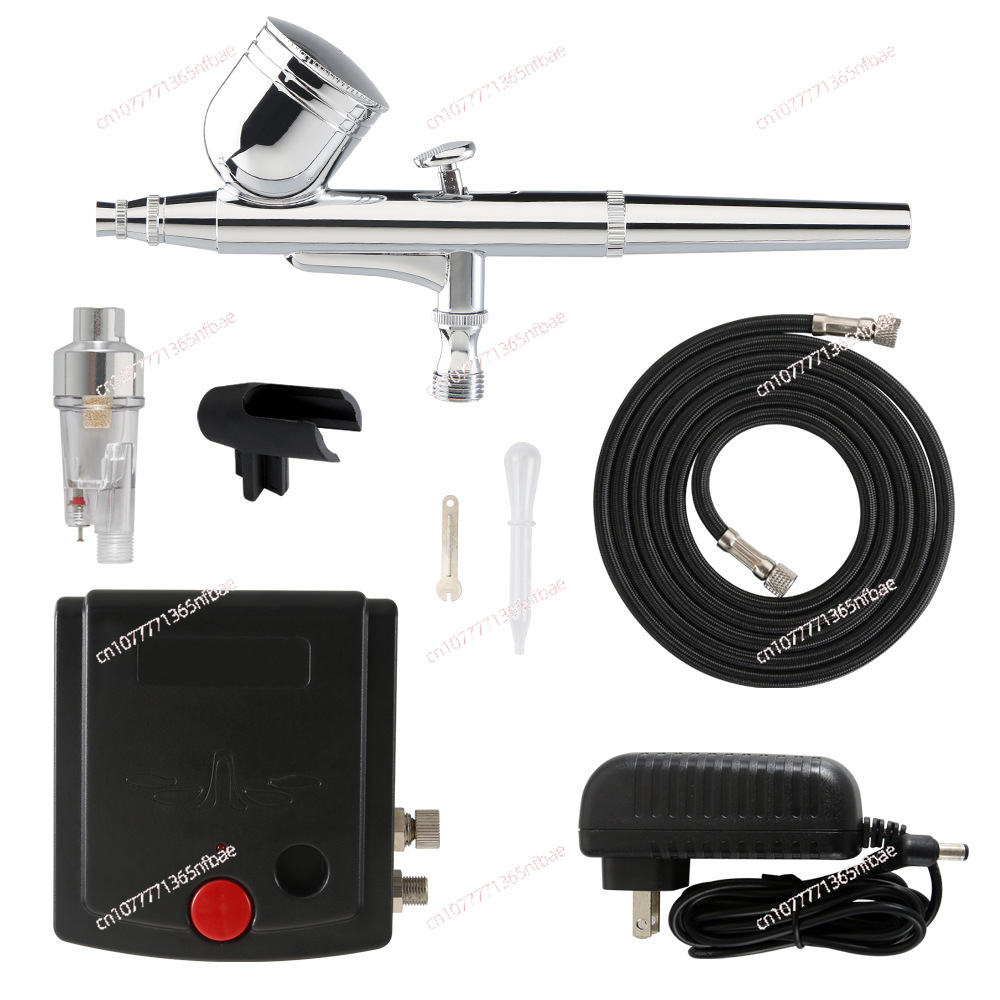 طقم ضاغط هواء صغير محمول مع خا - مراجعة Airbrush Kit With Mini Compressor وسعره