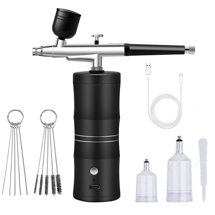 مجموعة أدوات الرسم بالهواء الم - مراجعة Airbrush Kit With Mini Compressor وسعره