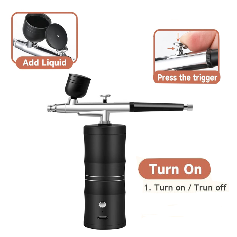 مجموعة أدوات الرسم بالهواء الم - مراجعة Airbrush Kit With Mini Compressor وسعره